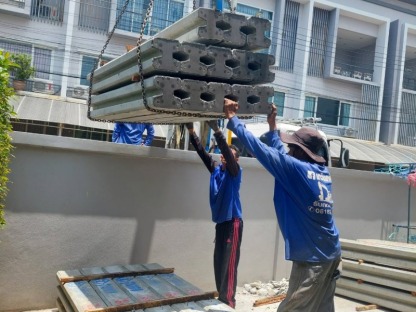 งานต่อเสาเข็มต่อเติมบ้านใหม่ - ช่างออยไมโครไพล์ รับตอกเสาเข็มไมโครไพล์ ปทุมธานี